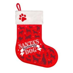 Julestrømpe Santas Favorite Dog